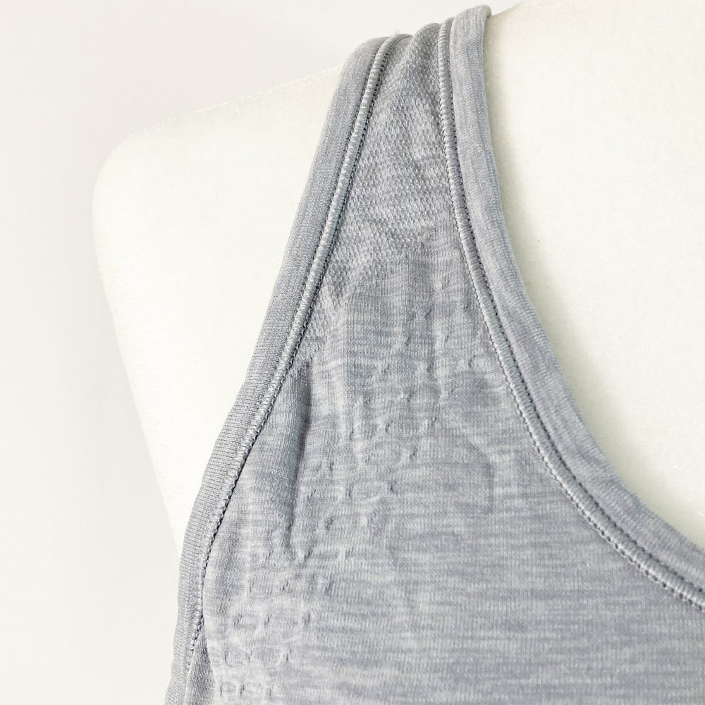 Athleta Speedlight Heather Tank Size M Racerback Ruched - Picture 4 of 8
